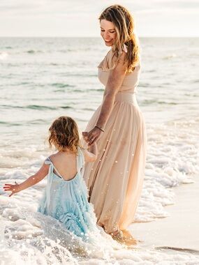 Maxi Dress with Tie Shoulder Straps